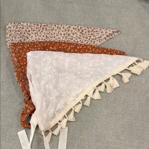 Floral and Lace Triangle Scarves Kerchiefs NWOT